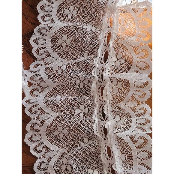 Lot of 27 Yards Assorted White Floral Lace Junk Journal Scrap booking Arts Craft - Picture 8 of 11